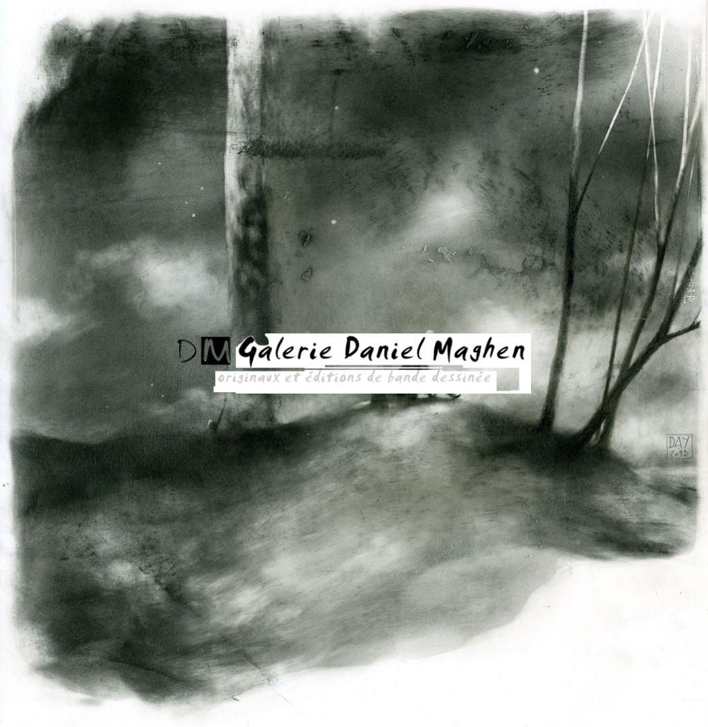illustration originale - Alexandre Day - graphite sur médium - 2828