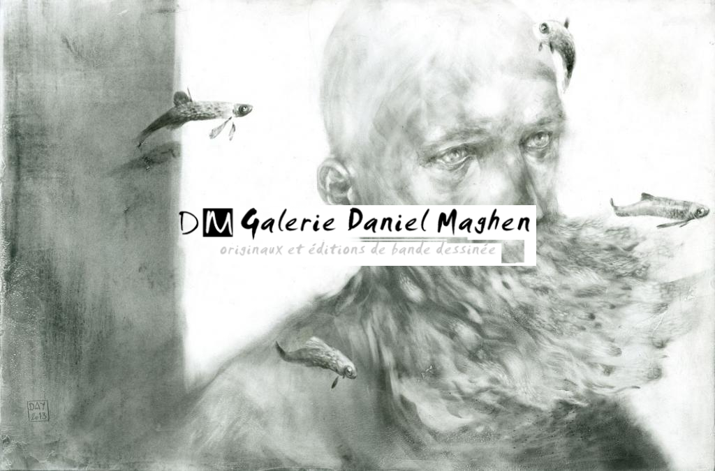 illustration originale - Alexandre Day - graphite sur médium - 2827