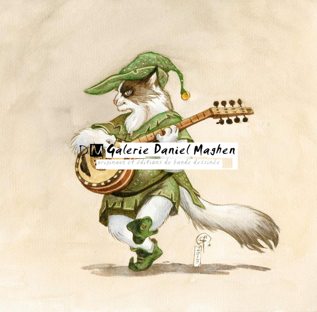 illustration originale - Le Monde selon Raoul - Frédéric Saurel - Aquarelle et encre de Chine sur papier - 2863