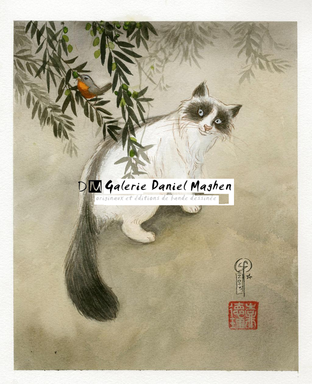 illustration originale - Le Monde selon Raoul - Frédéric Saurel - Aquarelle et encre de Chine sur papier - 2860