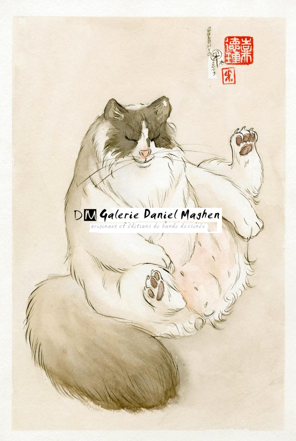 illustration originale - Le Monde selon Raoul - Frédéric Saurel - Aquarelle et encre de Chine sur papier - 2690