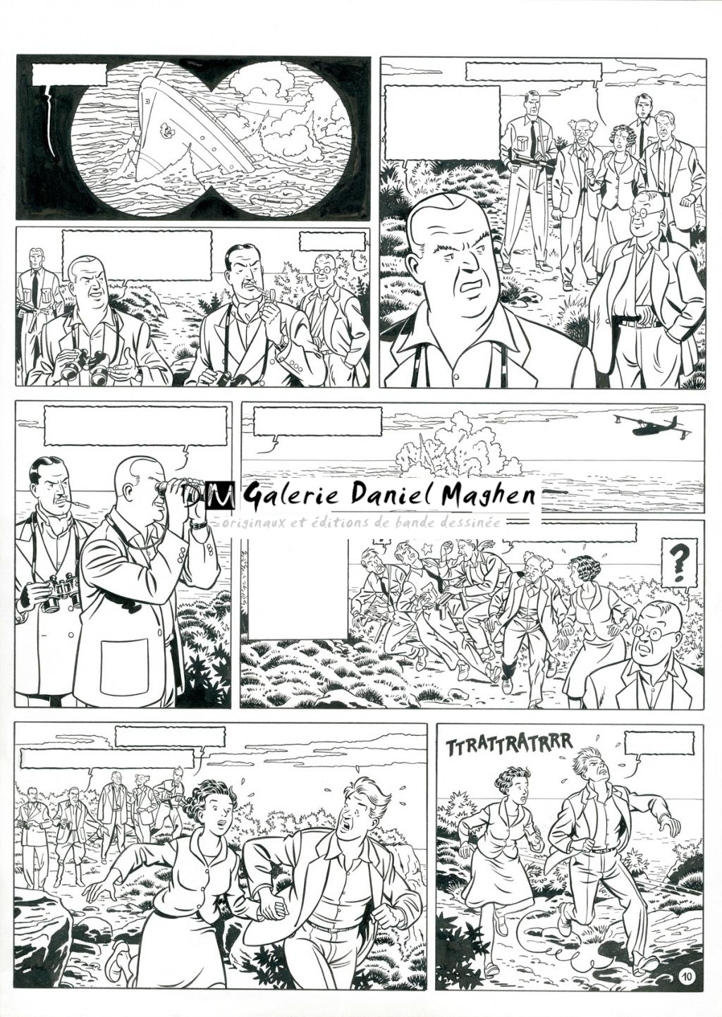 planche originale (traces de correcteur blanc) - Antoine Aubin - Encre de Chine - 4129