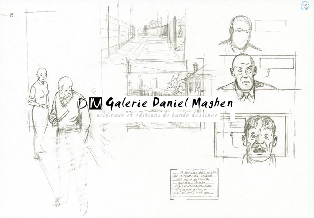 études de cases et personnages - Antoine Aubin - Crayon noir - 2869