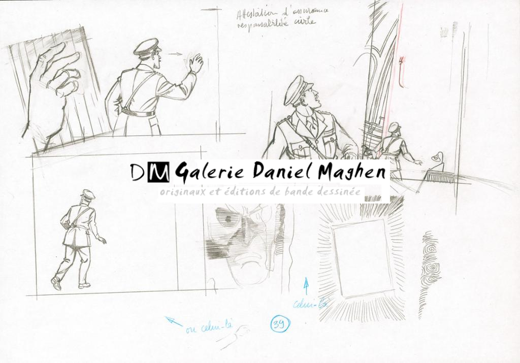 études de cases et personnages - Antoine Aubin - Crayon noir - 2867