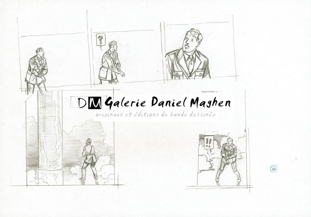 études de cases et personnages - Antoine Aubin - Crayon noir - 2866