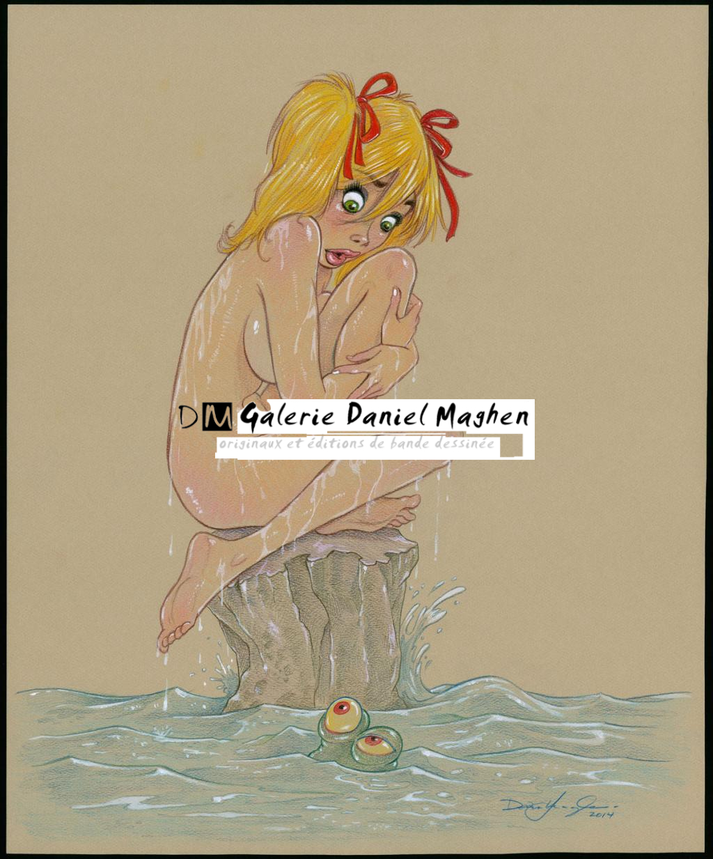 Mandy "watercritter - Dean Yeagle - Crayon de couleur sur papier - 5813