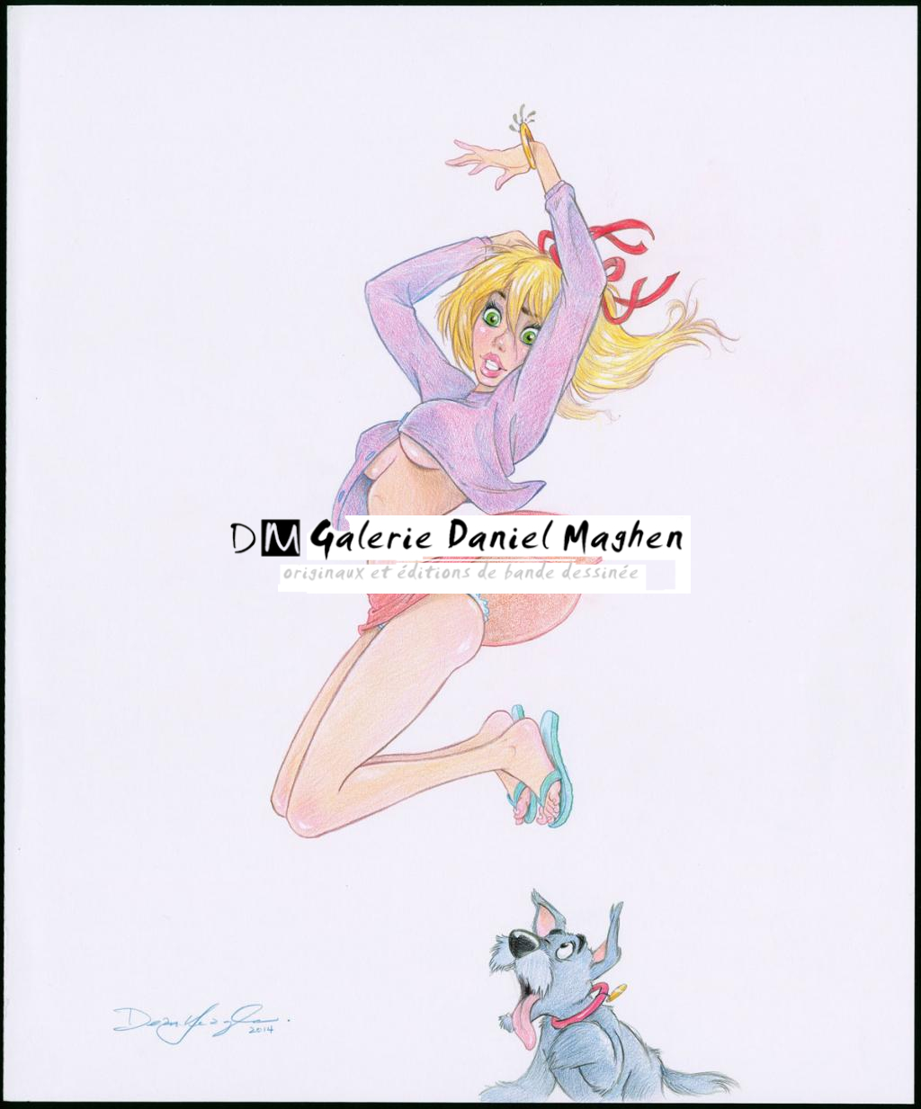 Mandy & Skoots "bounce - Dean Yeagle - Crayon de couleur sur papier - 5812