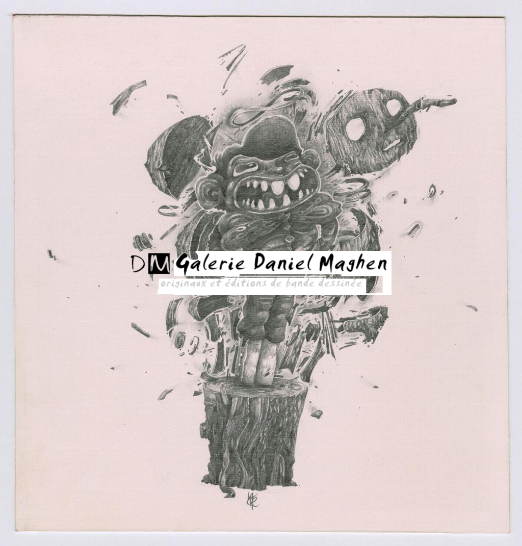 Pinocchio  - publié aux éditions CFSL INK, artbook intitulé "Merveilleux ! Contes et légendes illustrés - Ludovic Chesnot - Mine de plomb sur papier - 2899