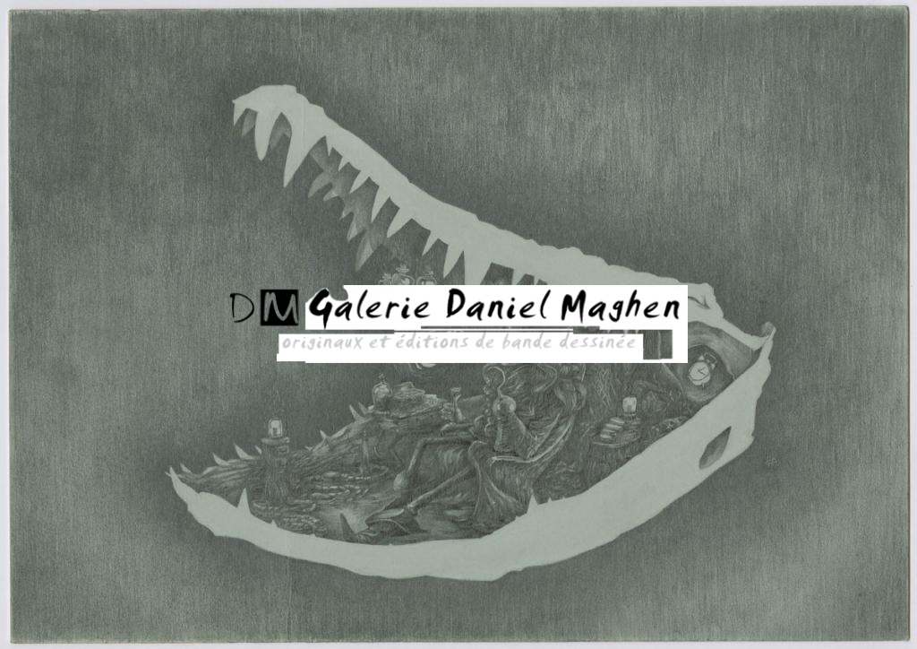 Peter Pan - publié aux éditions CFSL INK, artbook intitulé "Merveilleux ! Contes et légendes illustrés - Ludovic Chesnot - Mine de plomb sur papier - 2898