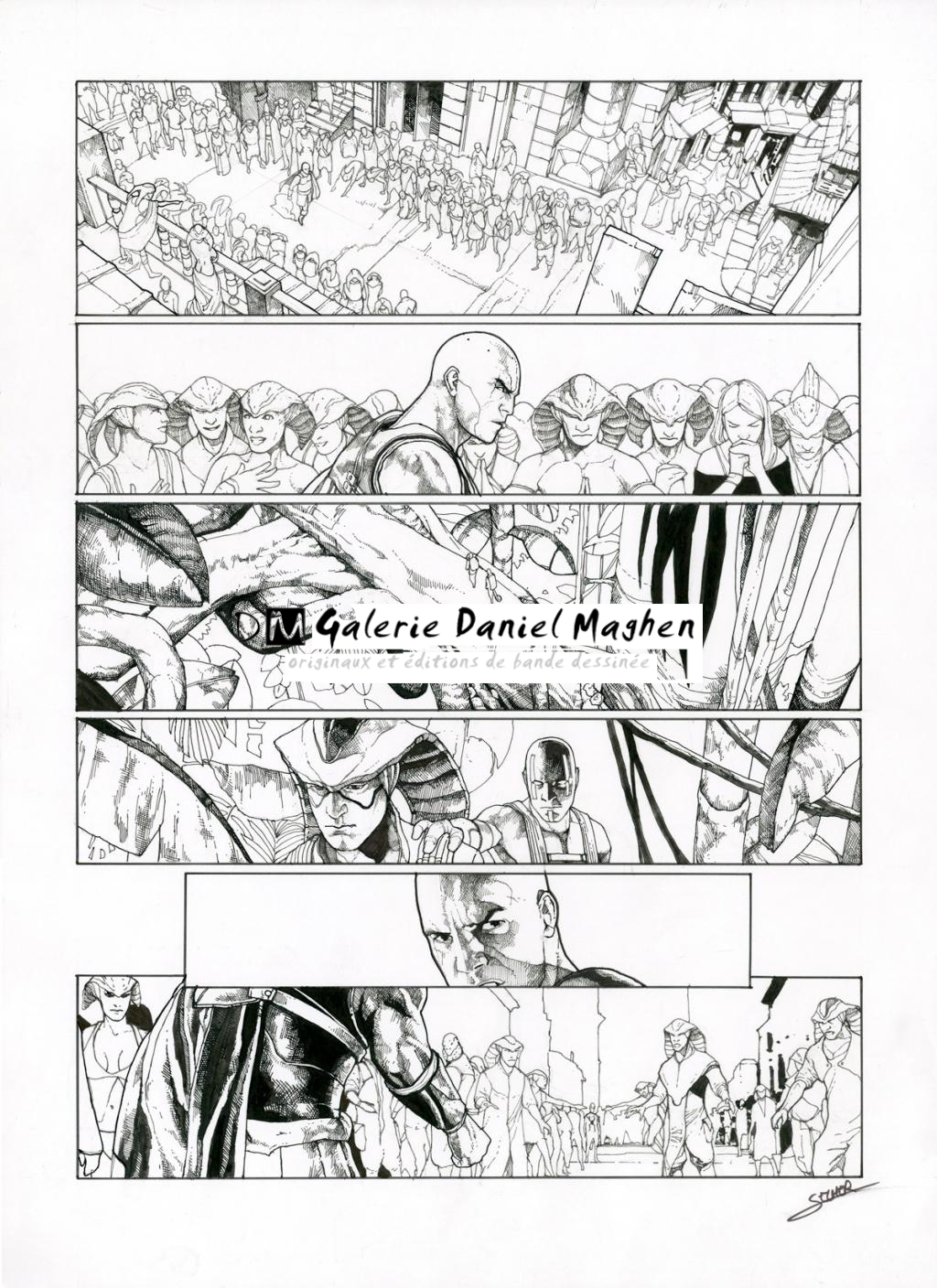 Planche originale - Valentin Sécher - Encre de Chine et gouache blanche sur papier - 2889