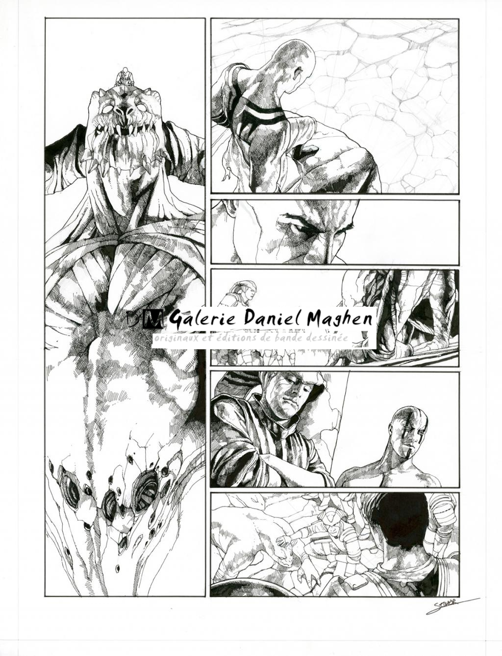 Planche originale - Valentin Sécher - Encre de Chine et gouache blanche sur papier - 2886