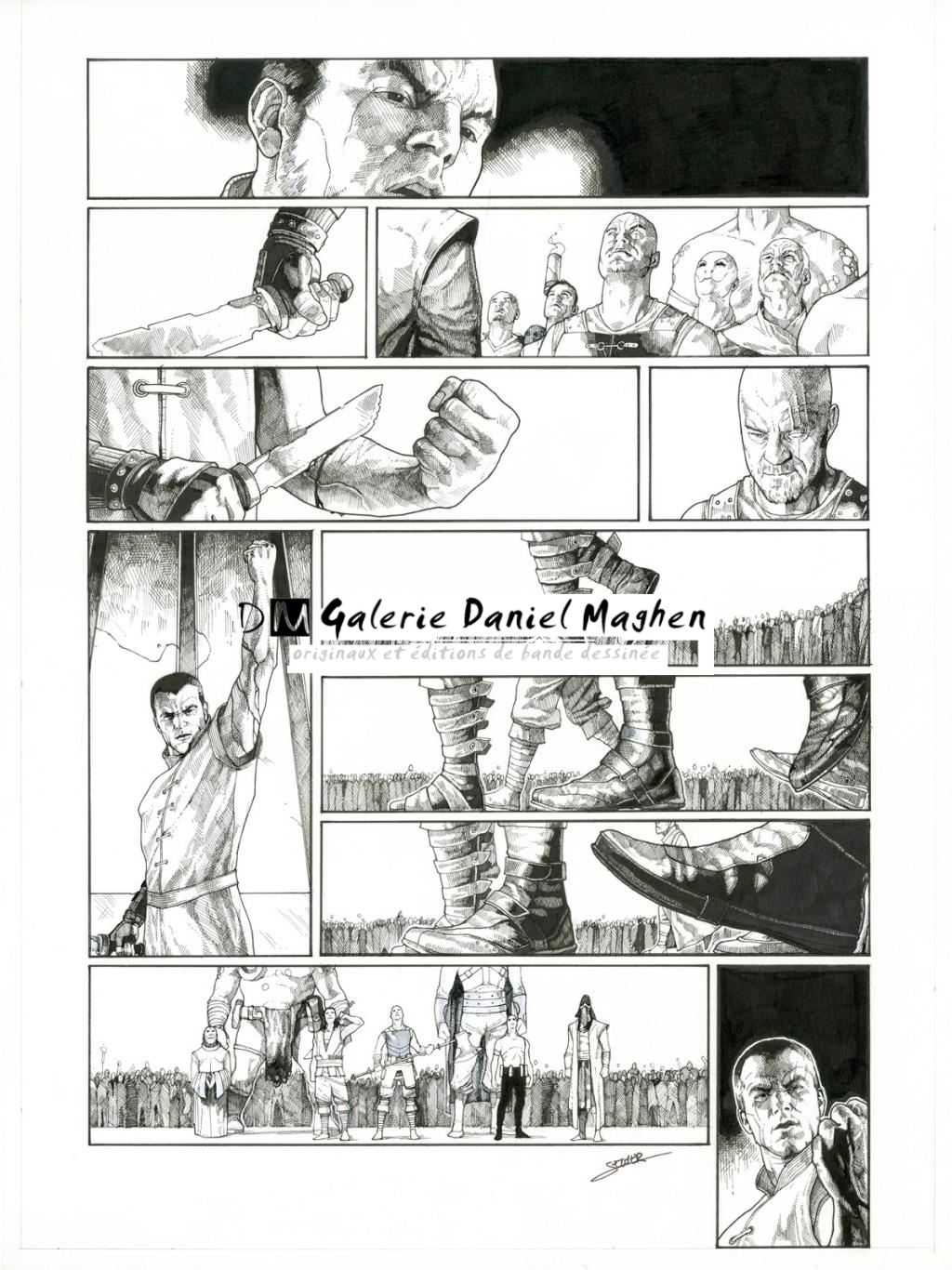 Planche originale - Valentin Sécher - Encre de Chine et gouache blanche sur papier - 2884