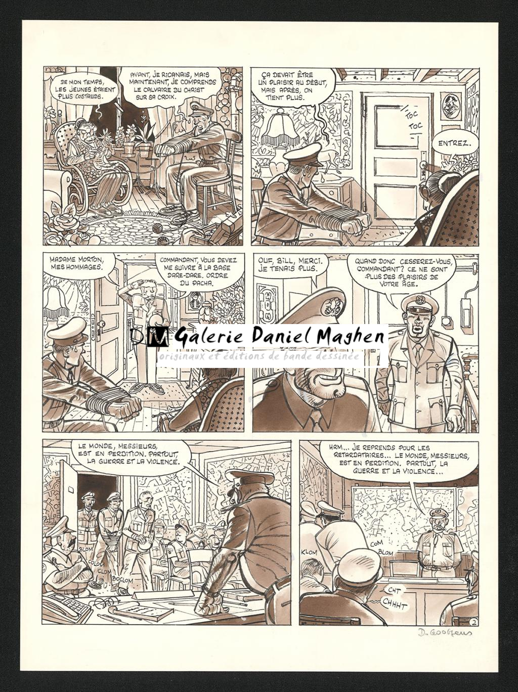 Planche originale n°2 de l'histoire Voyage au bout de la lune - Daniel Goossens - Encre de Chine et lavis sur papier - 5432