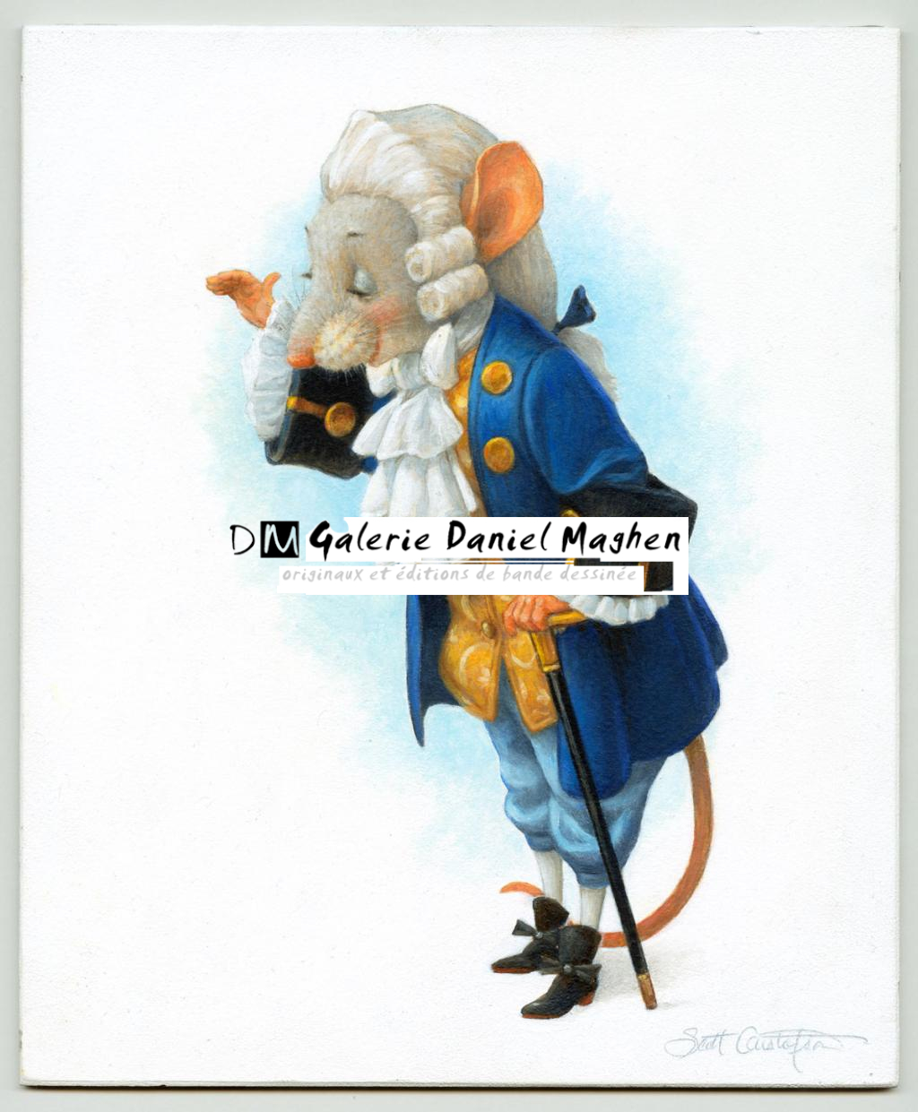 Rat des villes - Scott Gustafson - Huile sur carton toilé - 3885