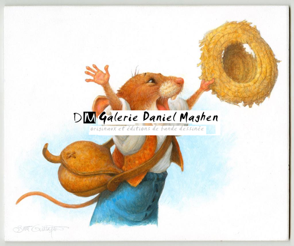 Rat des champs - Scott Gustafson - Huile sur carton toilé - 3884