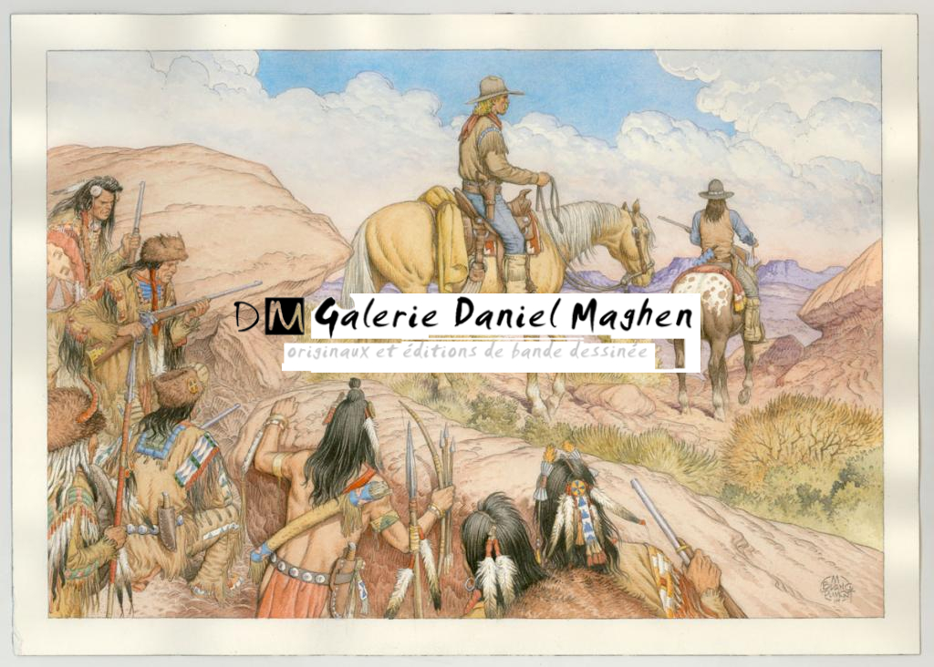 Illustration originale - Michel Blanc-Dumont - Encre de couleur et mine de plomb sur papier - 3218