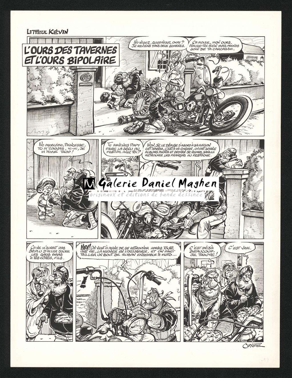 Planche originale n°1 de l'histoire L'ours des tavernes et l'ours bipolaire - Coyote - Encre de Chine sur papier - 5807