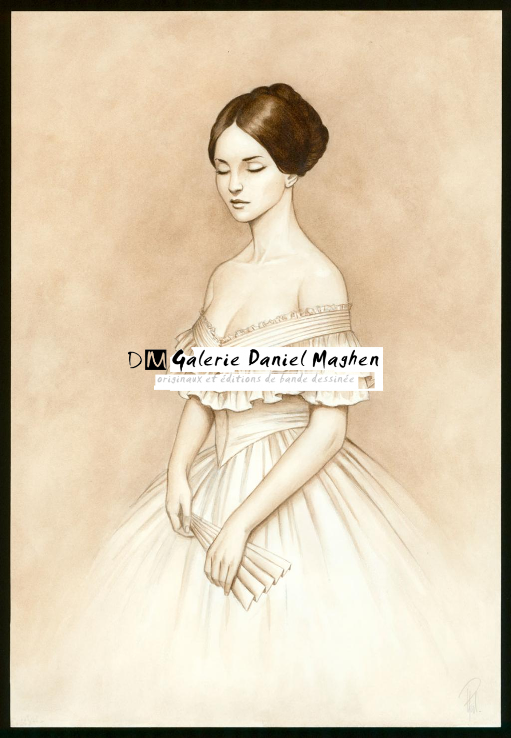 Illustration originale 23 - Léopoldine - Laurent Paturaud - Aquarelle et crayon de couleur sur papier - 3392