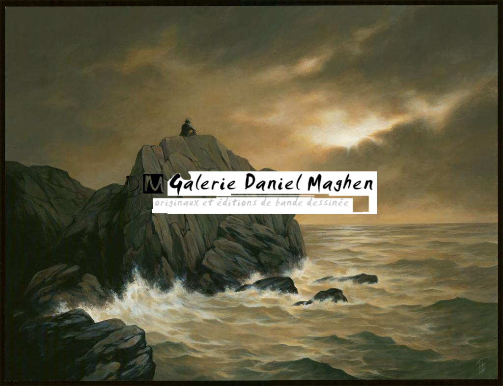 Illustration originale 02 - Le Rocher des Proscrits - Laurent Paturaud - Acrylique - 3410