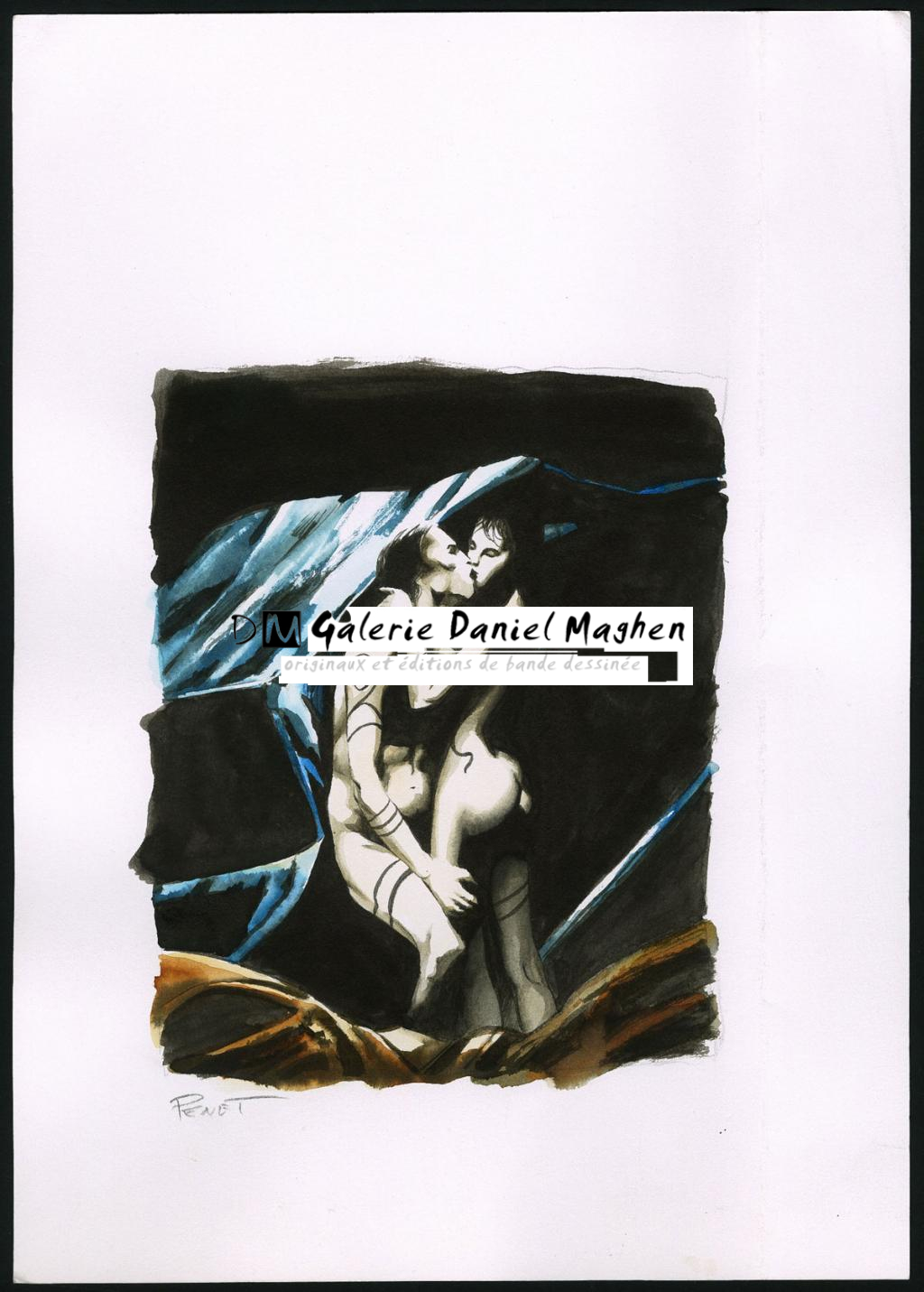 Etude de personnages - Régis Penet - Encre de Chine et encre de couleur sur papier - 2951