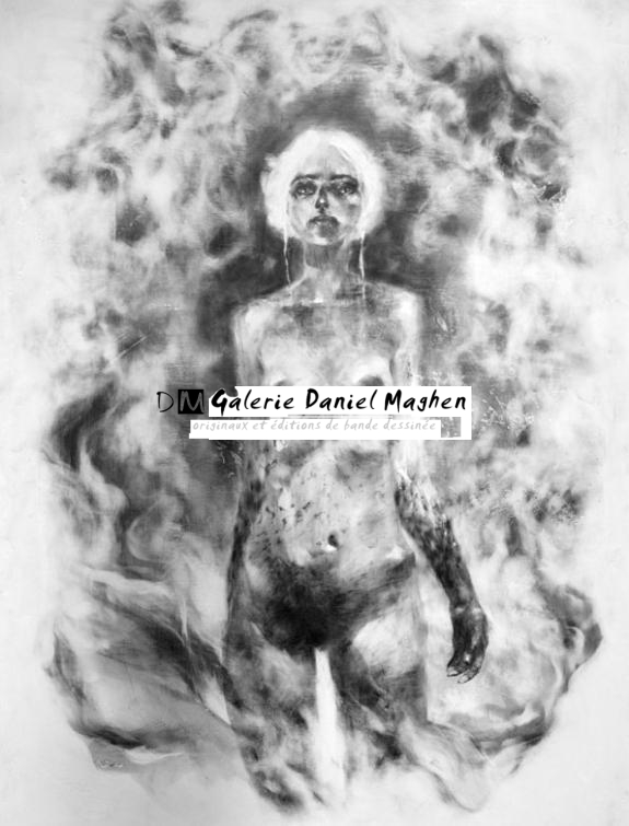 hommage à Daenerys Targarien - Alexandre Day - graphite sur médium - 2950