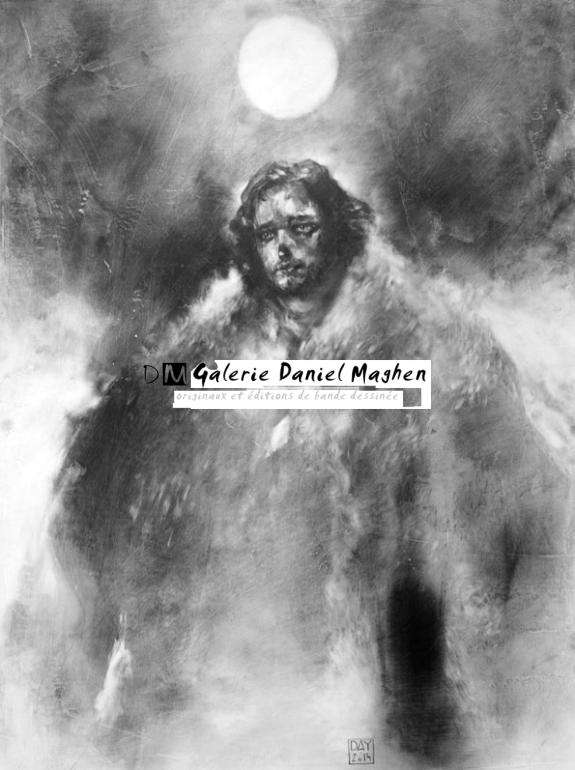 hommage à John Snow - Alexandre Day - graphite sur médium - 2949