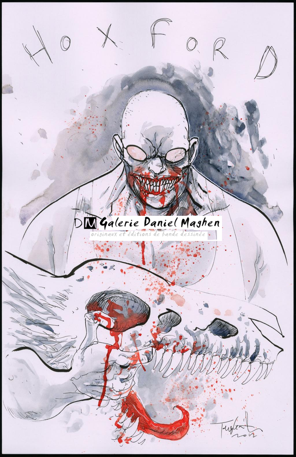 Illustration originale - Ben Templesmith - Encre de Chine et encre de couleur sur papier - 2952