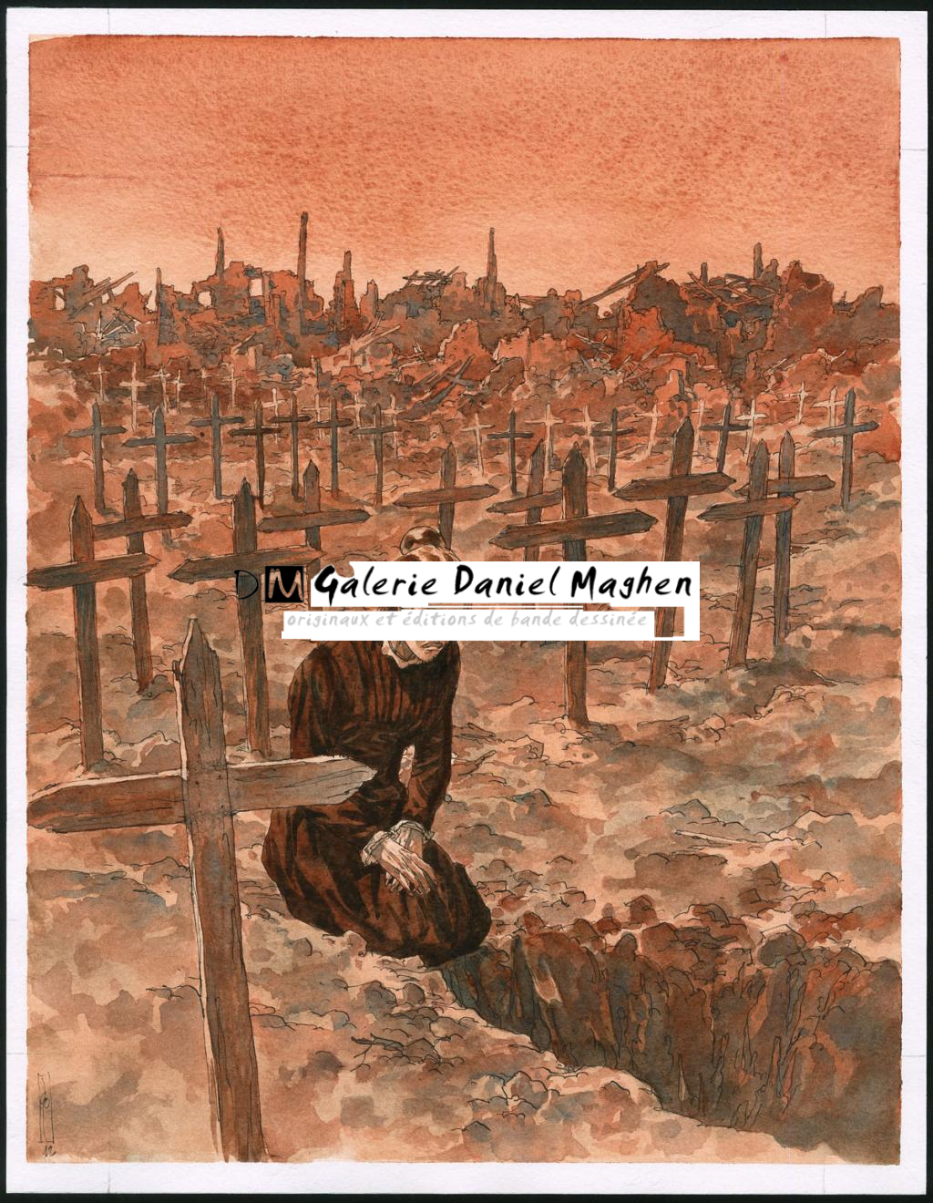 Couverture originale - Maël - Encre de couleur et encre de Chine sur papier - 5417