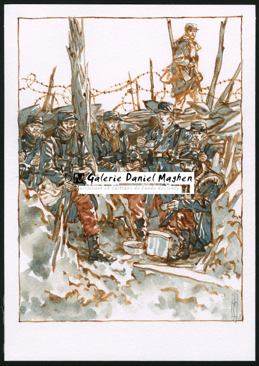 illustration originale - Maël - Encre de couleur et encre de Chine sur papier - 6104