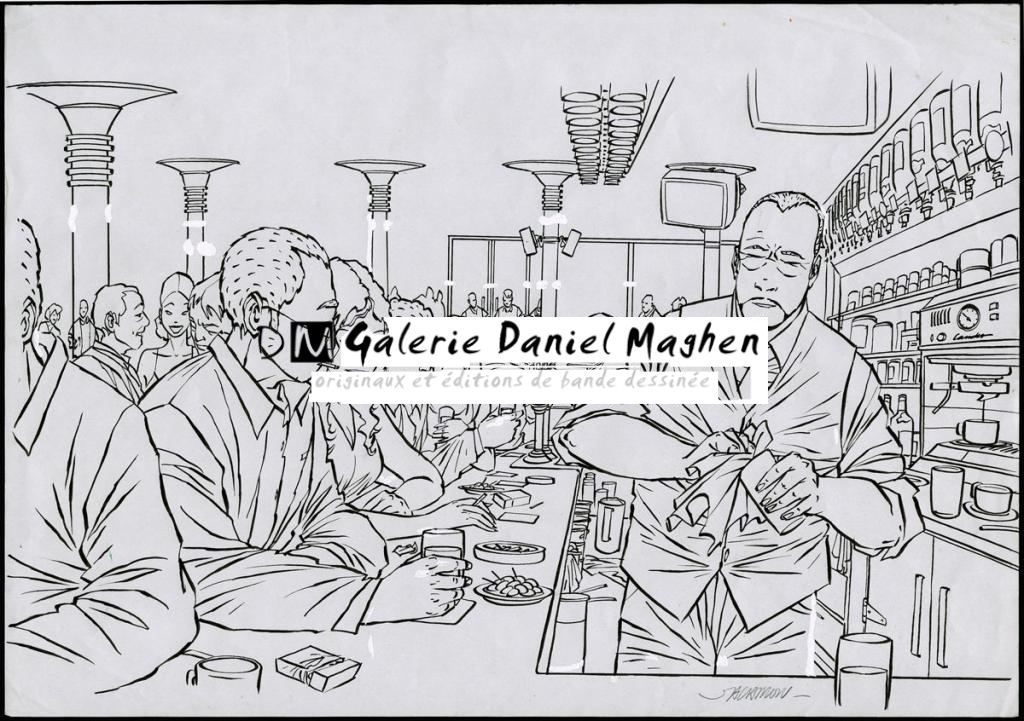 illustration originale - Luc Jacamon - Encre de Chine sur papier - 3257