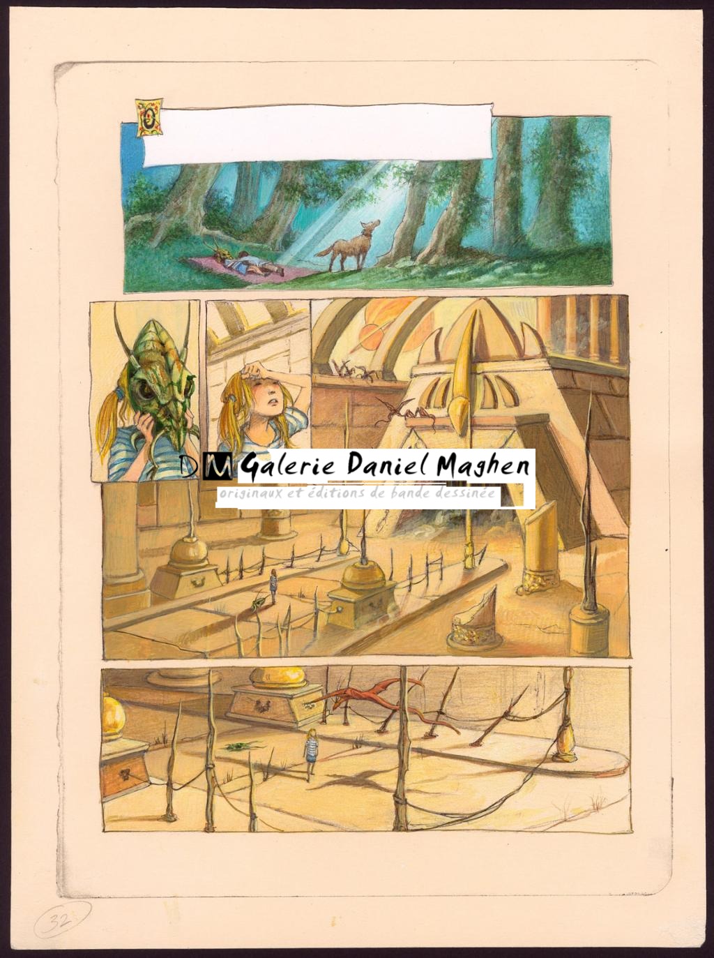 planche originale - Florence Magnin - Encre de couleur et crayon de couleur sur papier - 2965