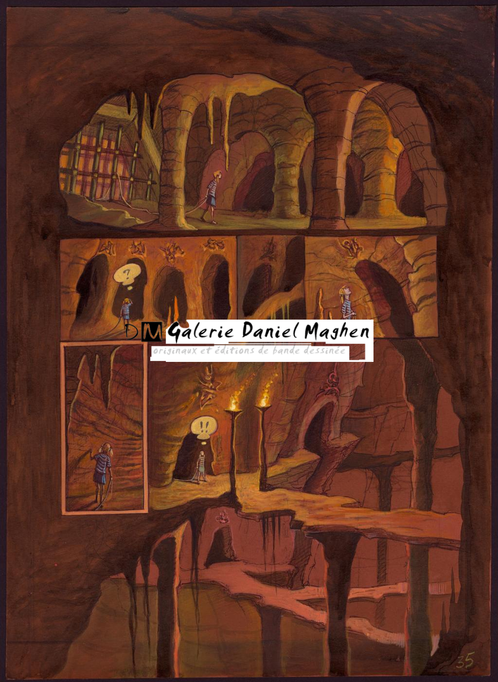 Planche originale - Florence Magnin - Encre de couleur, acrylique et crayon de couleur s - 2966