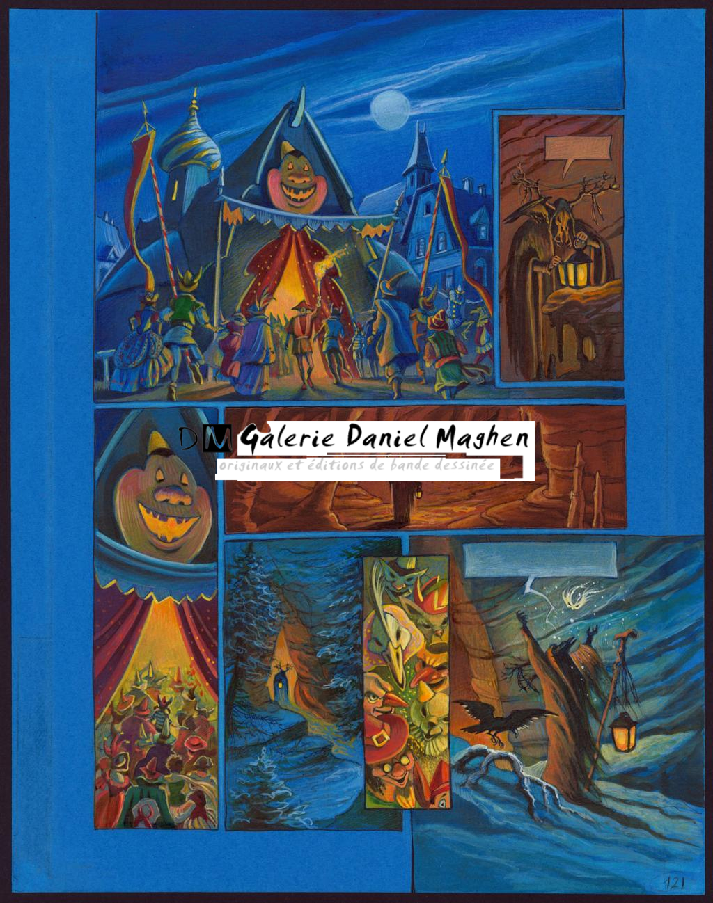 Planche originale - Florence Magnin - Encre de couleur, acrylique et crayon de couleur s - 2973