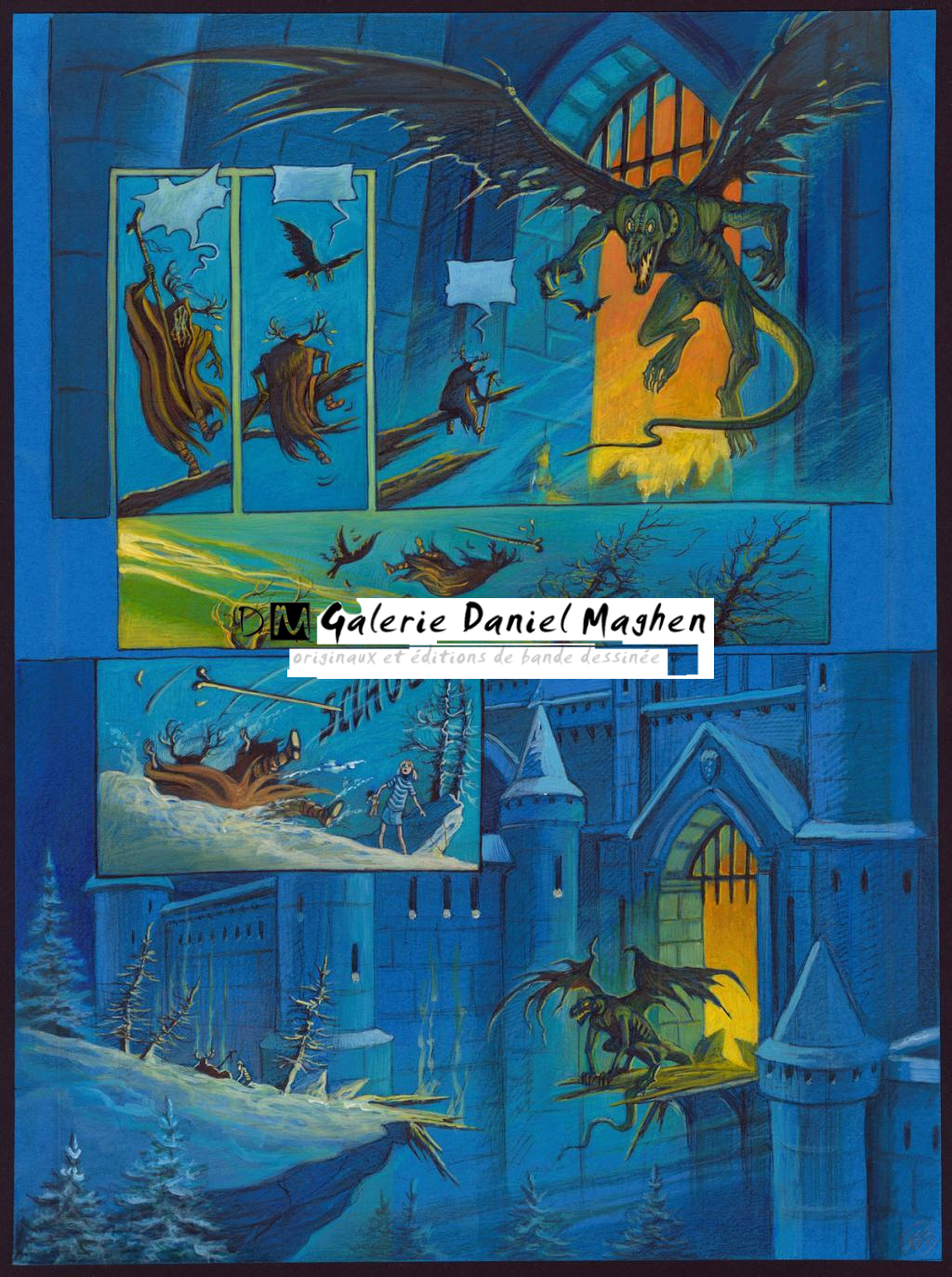 Planche originale - Florence Magnin - Encre de couleur, acrylique et crayon de couleur s - 2975