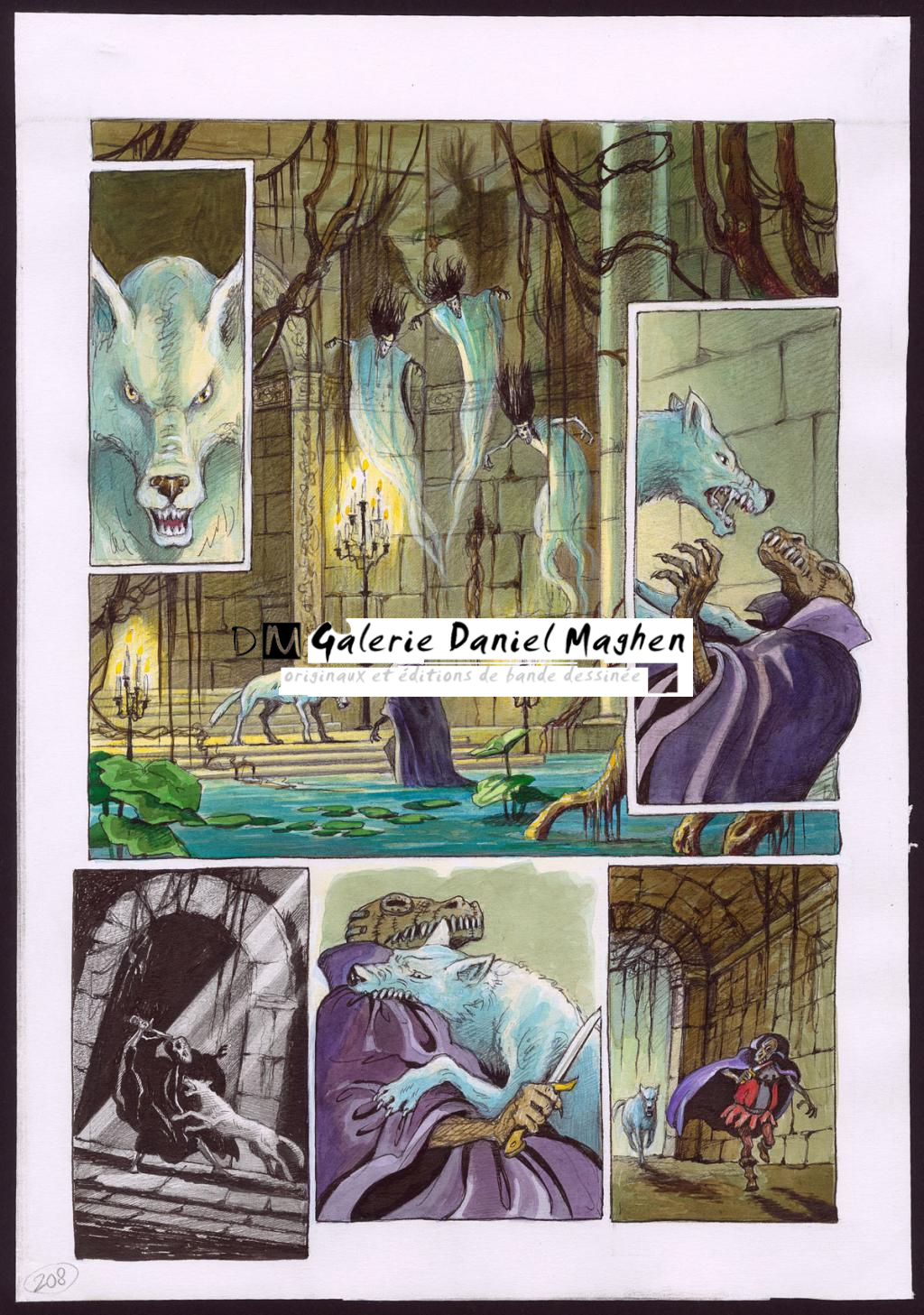 Planche originale - Florence Magnin - Encre de couleur et crayon de couleur sur papier - 2977