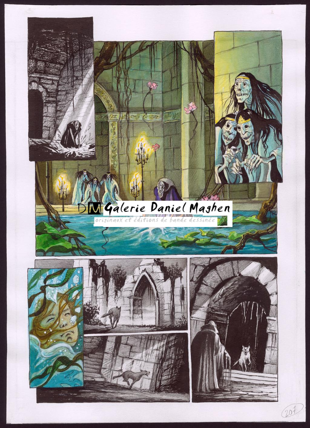 planche originale - Florence Magnin - Encre de Chine, encre de couleur, mine de plomb et - 2978