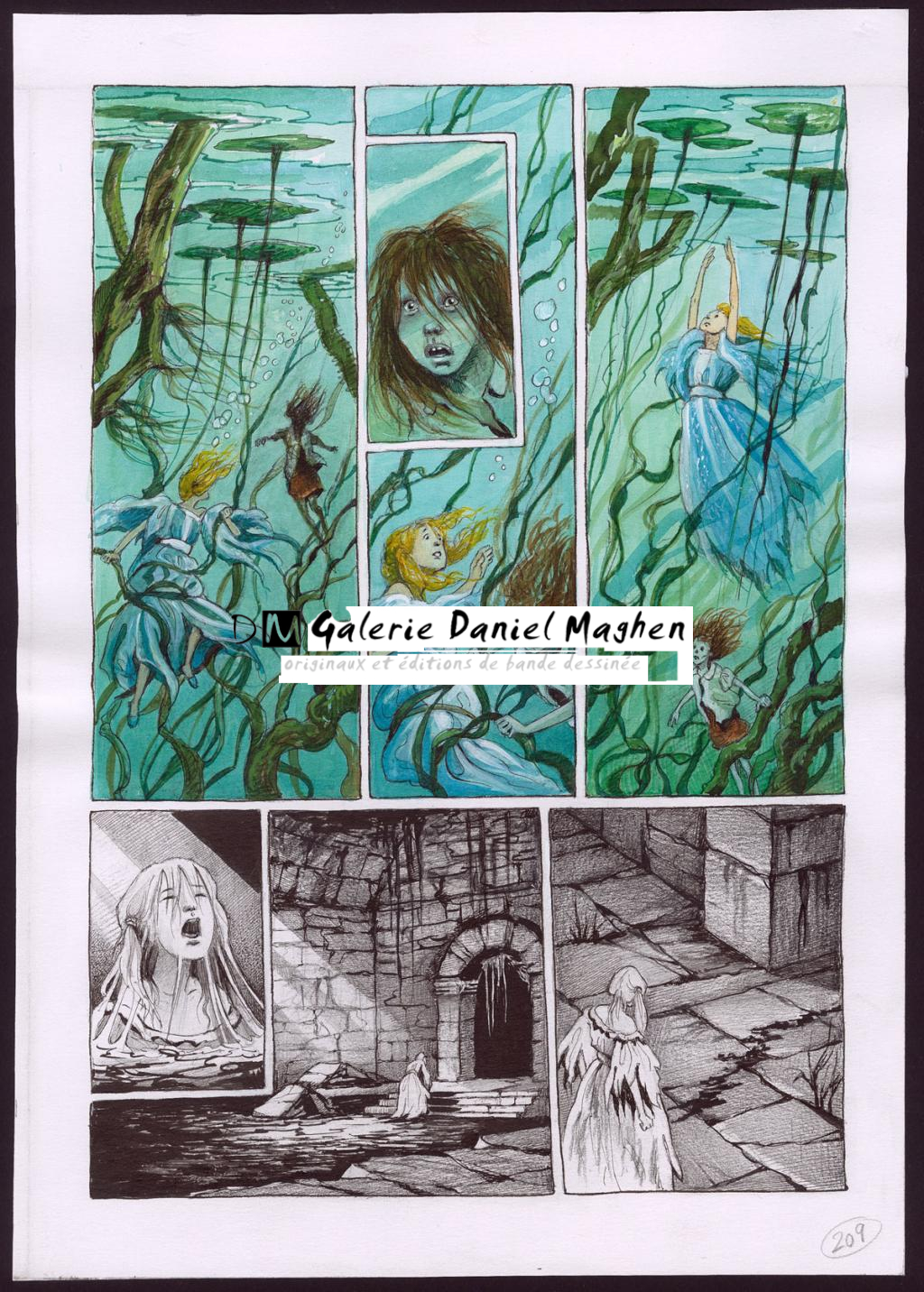 Planche originale - Florence Magnin - Encre de Chine, encre de couleur, mine de plomb et - 2979