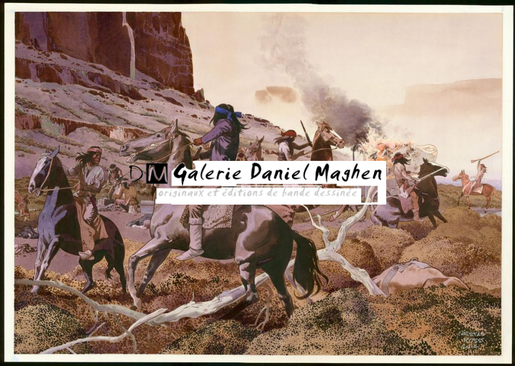 Illustration originale inédite, "Renégats - Christian Rossi - Aquarelle sur papier - 3530