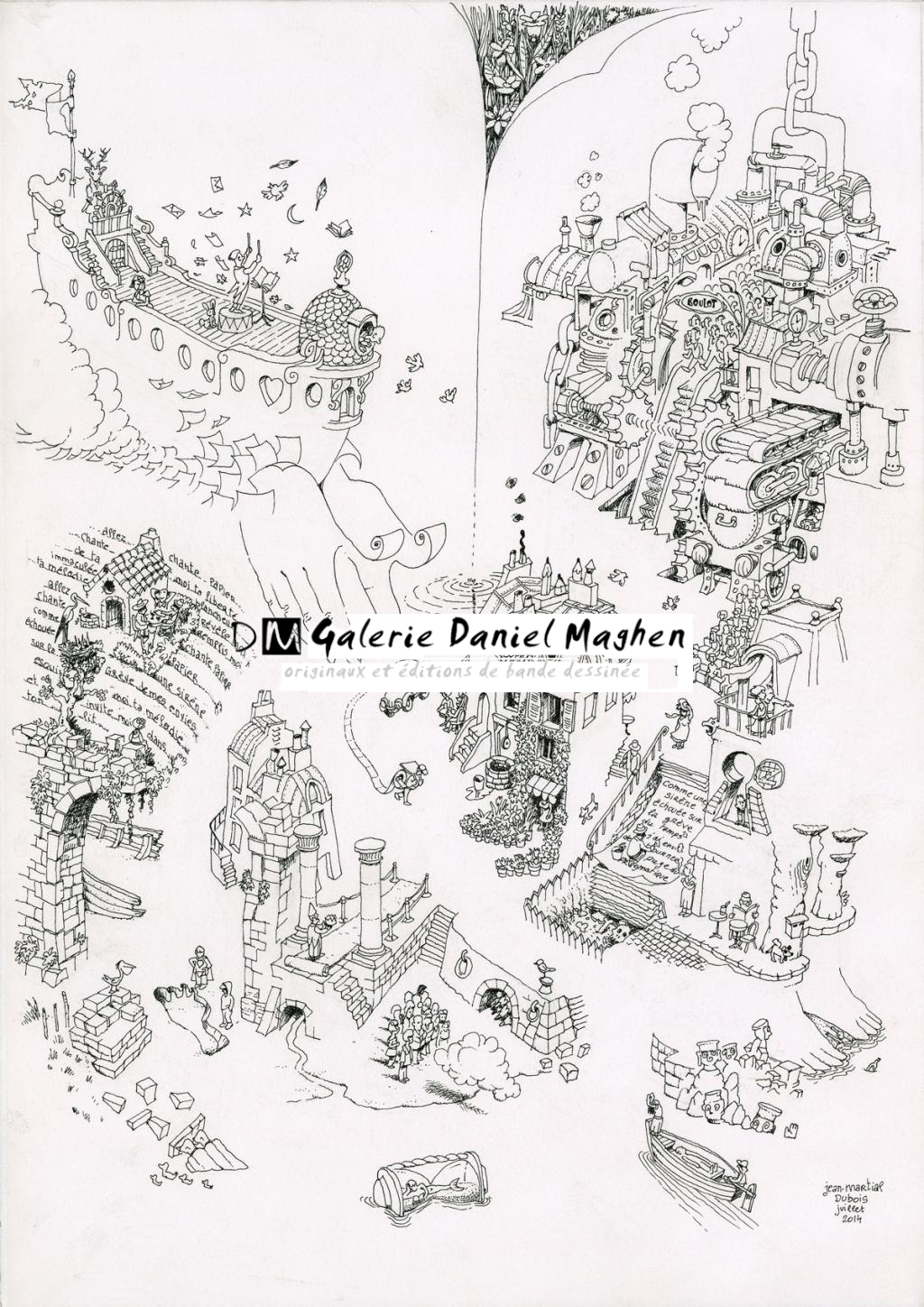 Illustration originale - Parenthèse enchantée - Jean-Martial Dubois - Encre de Chine sur papier - 2961