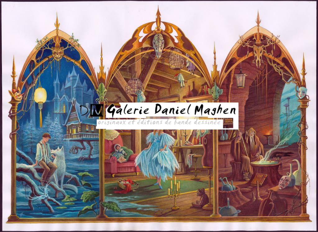 illustration originale indédite - Florence Magnin - Encre de couleur et crayon de couleur sur papier - 3260