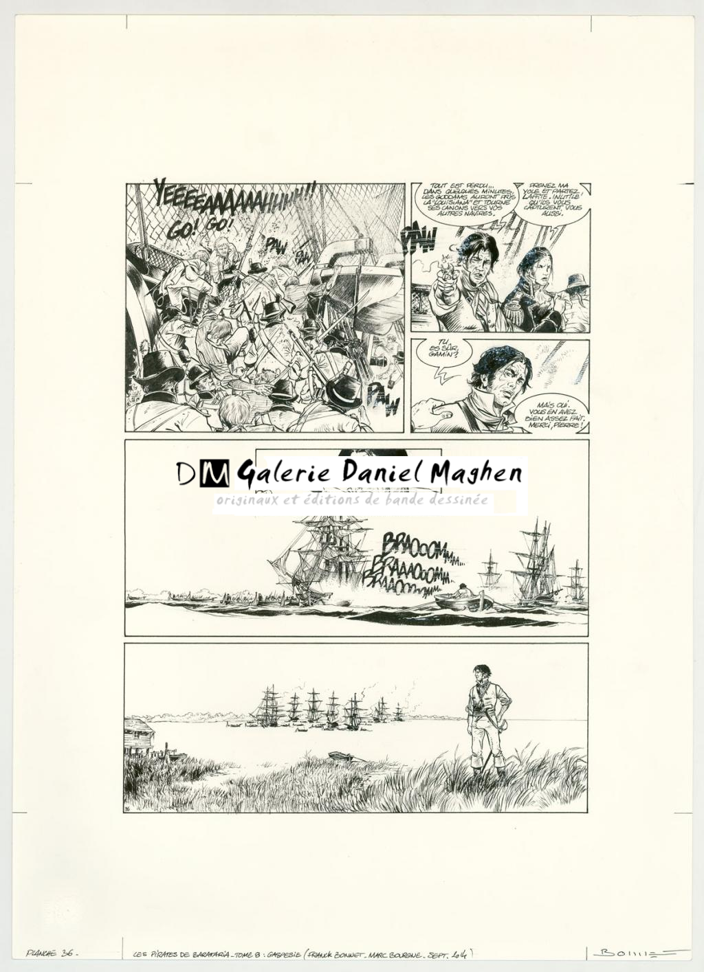 Planche originale - Franck Bonnet - Encre de Chine sur papier - 3169