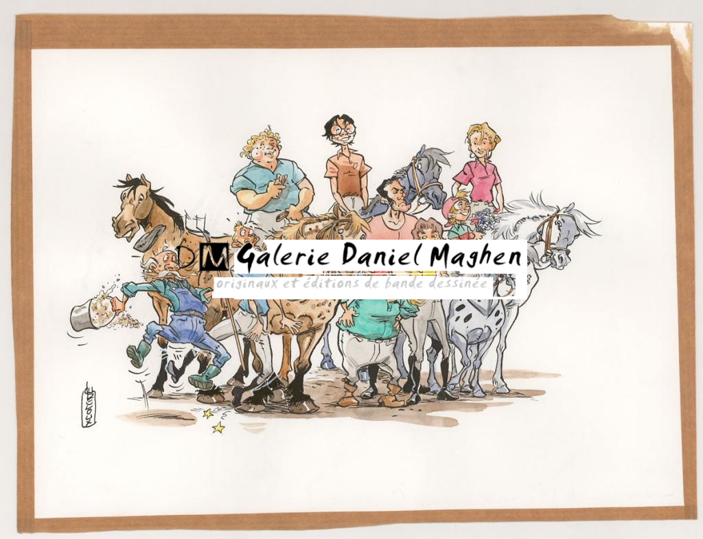 Illustration originale utilisée pour les 4ème de couverture à partir du tome 6 - Benoit Du Peloux - Encre de Chine sur papier - 3039