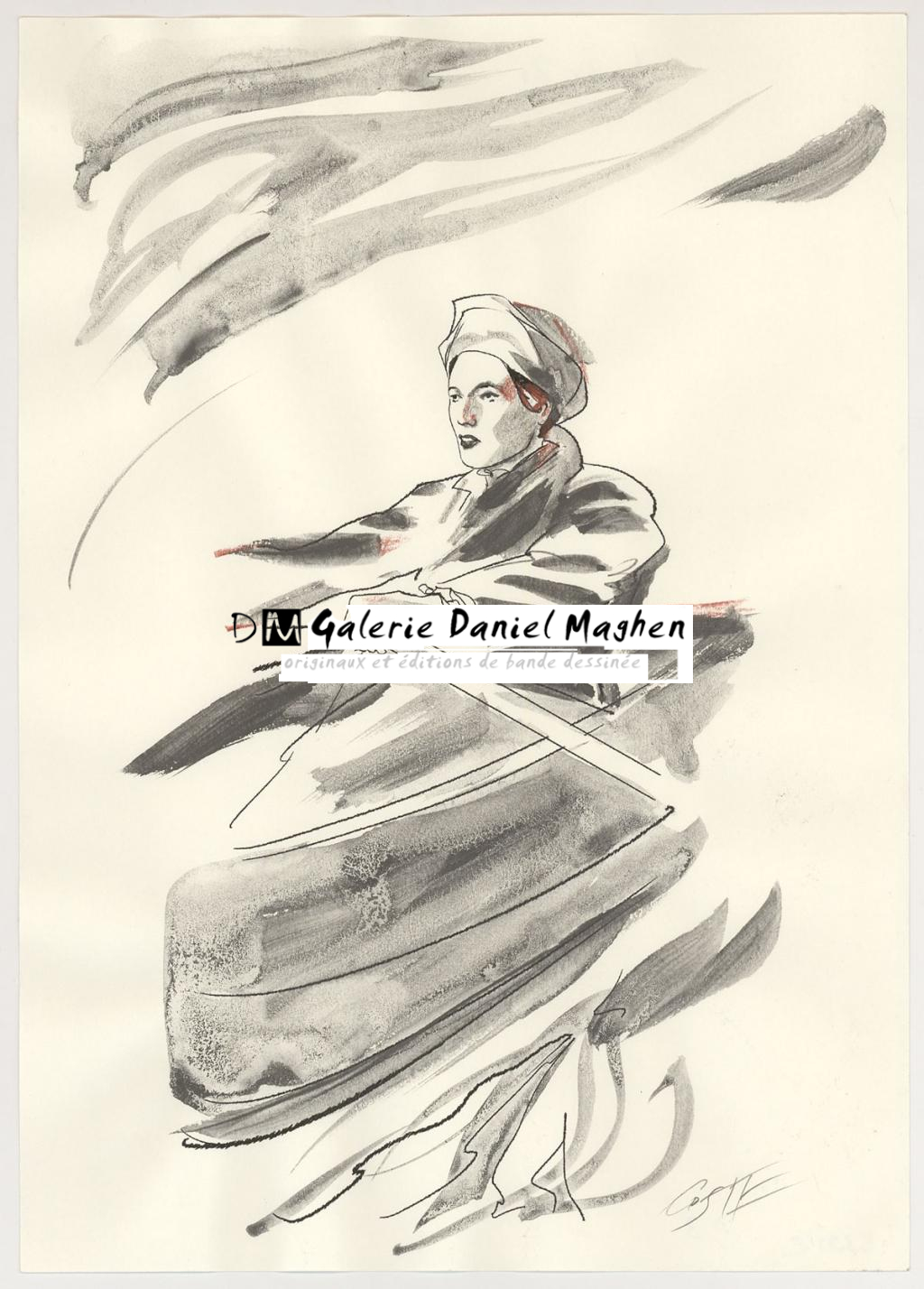 Illustration originale pour la planche originale 70 - Xavier Coste - Technique mixte - 3057