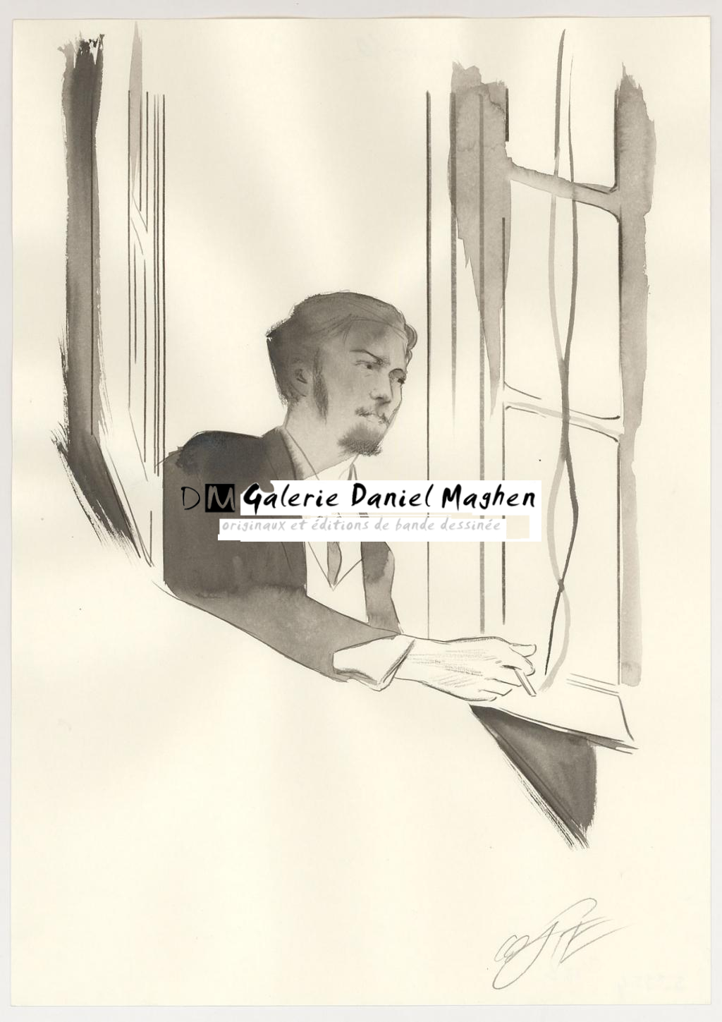 Illustration originale pour la planche originale 10 - Xavier Coste - Technique mixte - 3059