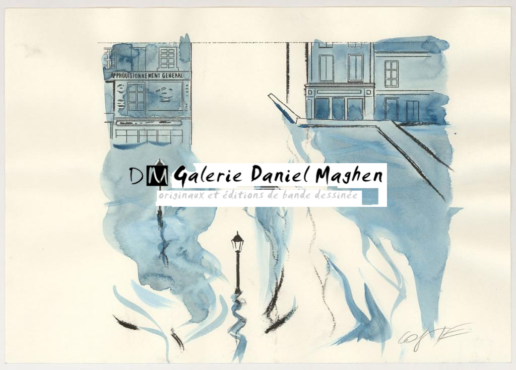 Illustration originale pour la planche originale 14 - Xavier Coste - Technique mixte - 3063