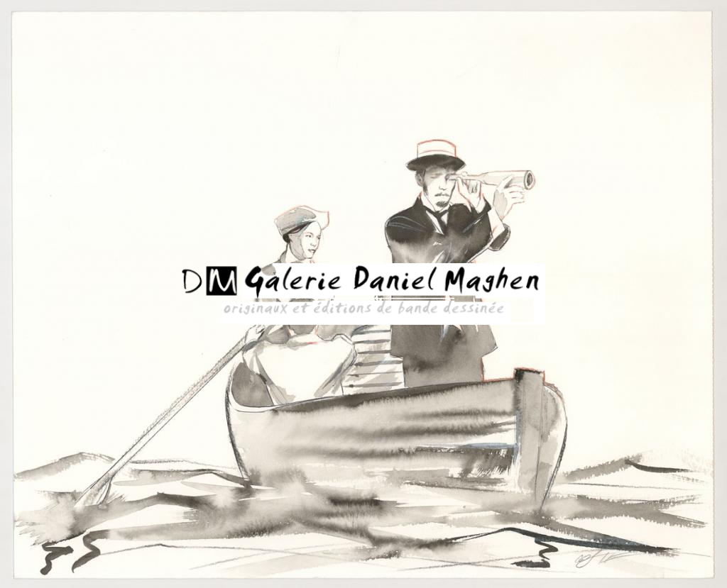 Illustration originale pour la planche 13 - Xavier Coste - Technique mixte - 3070