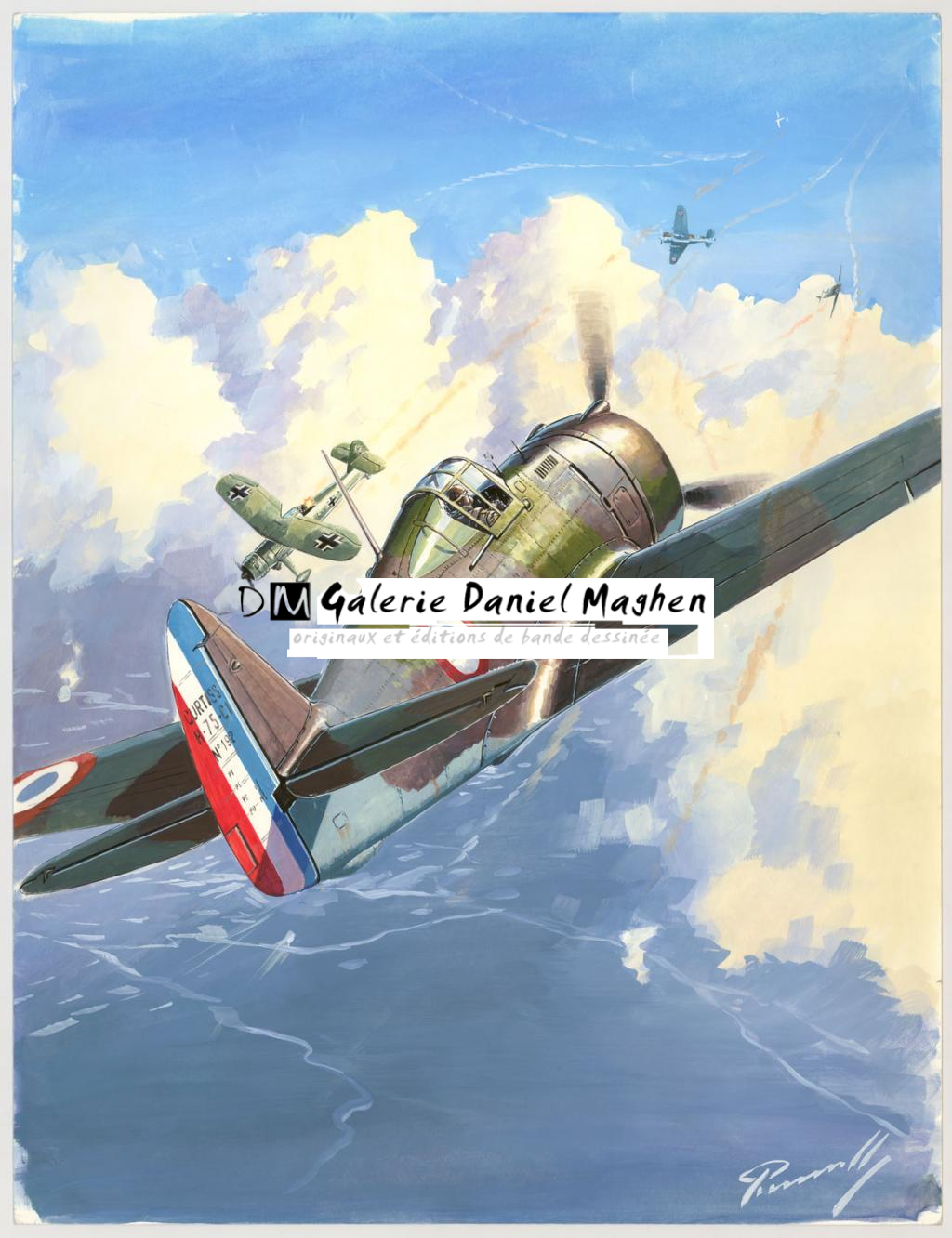 illustration originale intitulée "H75 Campagne France - Lucio Perinotto - Acrylique sur papier - 3054