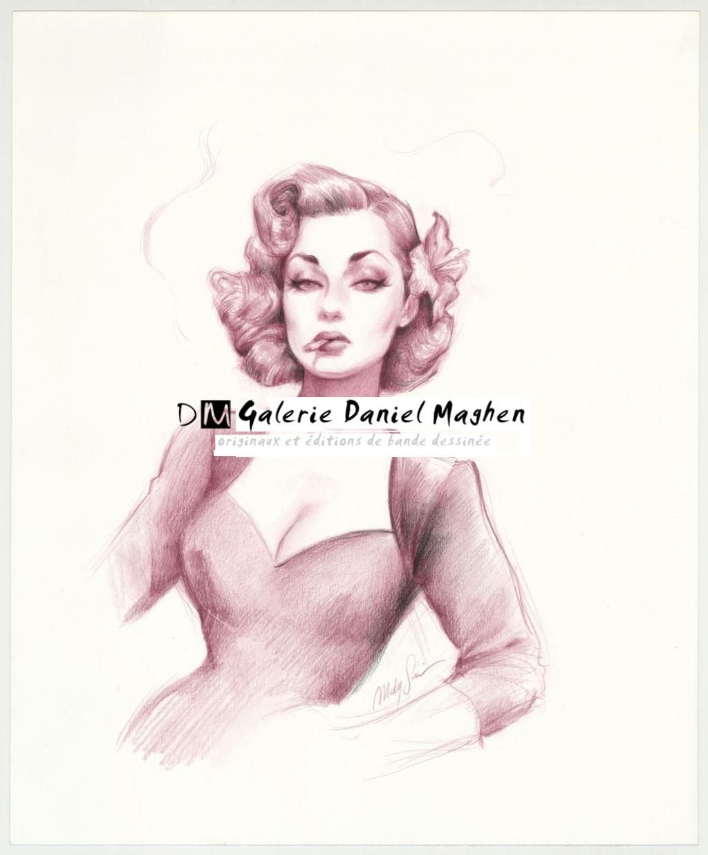 Illustration originale intitulée "Ivana Greta - Maly Siri - Crayon sur papier - 3118