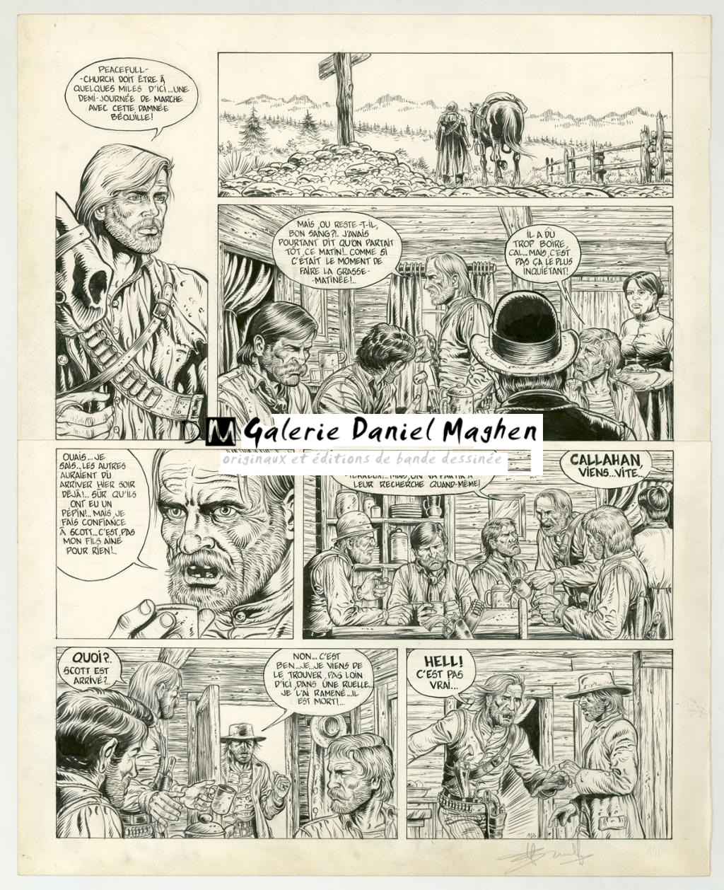 planche originale - Yves Swolfs - Encre de Chine sur papier - 3184