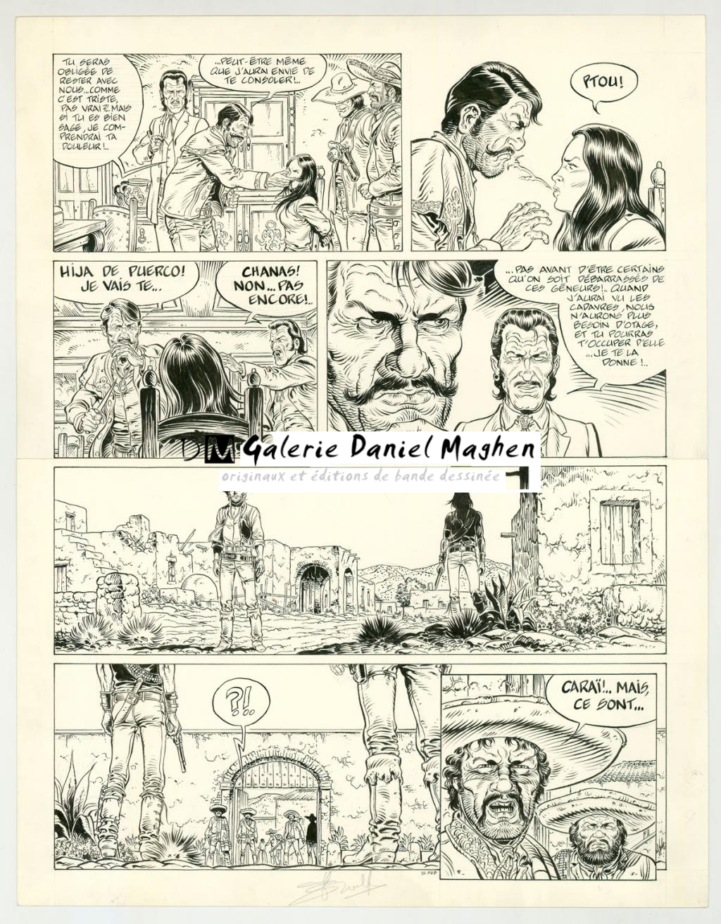 planche originale - Yves Swolfs - Encre de Chine sur papier - 3195